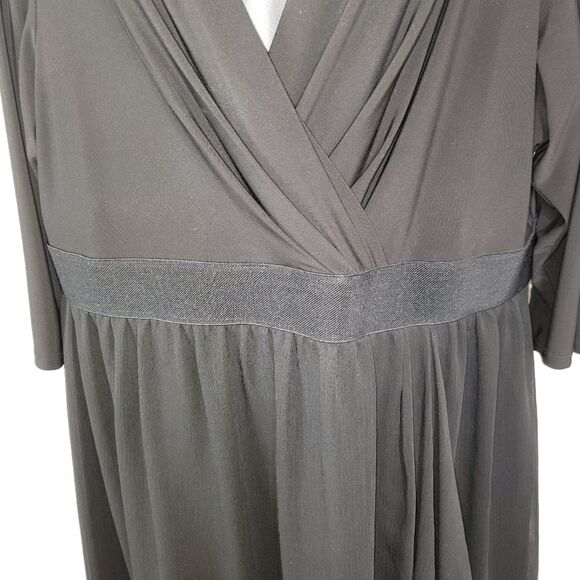 Lane Bryant Black Chiffon knee length dress Size 18 - Picture 6 of 7